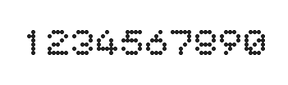 5×6数字点阵字体 ddN56AA1232