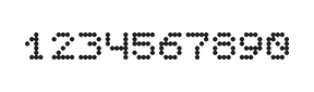 5×6数字点阵字体 ddN56AA1237