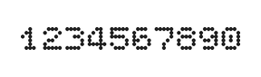 5×6数字点阵字体 ddN56AA1247