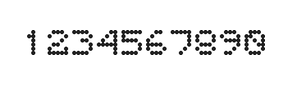 5×6数字点阵字体 ddN56AA1249