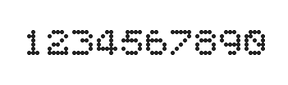 5×6数字点阵字体 ddN56AA1250