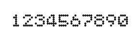 5×6数字点阵字体 ddN56AA1251