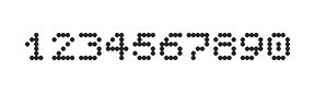 5×6数字点阵字体 ddN56AA1255