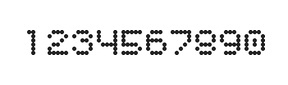 5×6数字点阵字体 ddN56AA1256