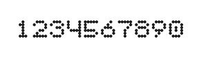 5×6数字点阵字体 ddN56AA1258