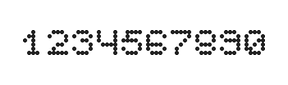 5×6数字点阵字体 ddN56AA1259