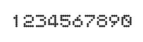 5×6数字点阵字体 ddN56AA1273