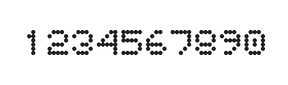 5×6数字点阵字体 ddN56AA1275
