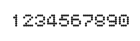 5×6数字点阵字体 ddN56AA1277