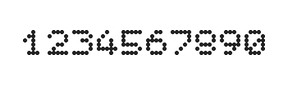 5×6数字点阵字体 ddN56AA1279