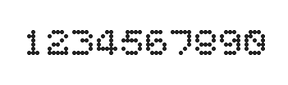 5×6数字点阵字体 ddN56AA1284