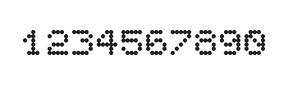 5×6数字点阵字体 ddN56AA1286