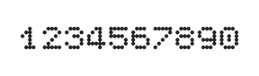 5×6数字点阵字体 ddN56AA1288