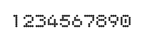 5×6数字点阵字体 ddN56AA1291