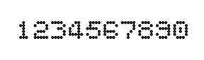 5×6数字点阵字体 ddN56AA1294
