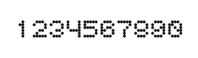 5×6数字点阵字体 ddN56AA1301
