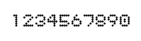 5×6数字点阵字体 ddN56AA1303