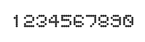 5×6数字点阵字体 ddN56AA1304
