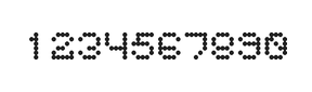 5×6数字点阵字体 ddN56AA1305