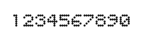 5×6数字点阵字体 ddN56AA1308