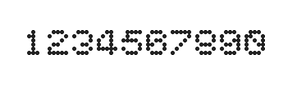 5×6数字点阵字体 ddN56AA1312