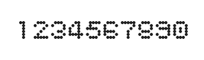 5×6数字点阵字体 ddN56AA1314