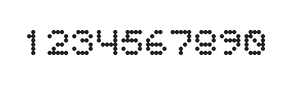 5×6数字点阵字体 ddN56AA1316