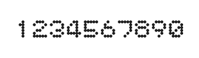 5×6数字点阵字体 ddN56AA1322