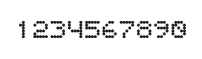 5×6数字点阵字体 ddN56AA1324