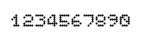 5×6数字点阵字体 ddN56AA1330