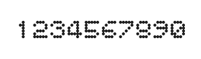 5×6数字点阵字体 ddN56AA1331