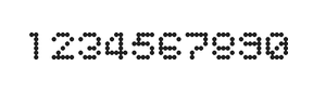 5×6数字点阵字体 ddN56AA1334