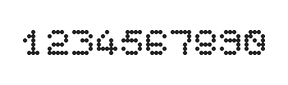 5×6数字点阵字体 ddN56AA1341