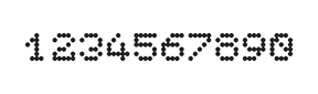 5×6数字点阵字体 ddN56AA1342