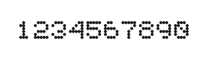 5×6数字点阵字体 ddN56AA1344