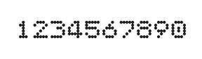 5×6数字点阵字体 ddN56AA1345