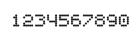5×6数字点阵字体 ddN56AA1347