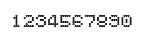 5×6数字点阵字体 ddN56AA1351