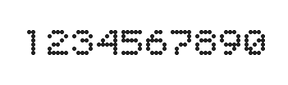 5×6数字点阵字体 ddN56AA1357