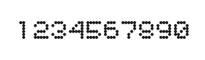 5×6数字点阵字体 ddN56AA1361