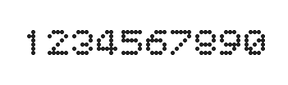 5×6数字点阵字体 ddN56AA1363