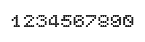 5×6数字点阵字体 ddN56AA1364