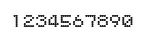 5×6数字点阵字体 ddN56AA1367