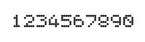 5×6数字点阵字体 ddN56AA1368