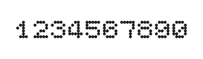 5×6数字点阵字体 ddN56AA1369