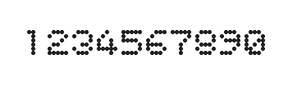 5×6数字点阵字体 ddN56AA1371