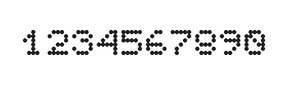 5×6数字点阵字体 ddN56AA1373