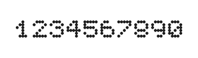 5×6数字点阵字体 ddN56AA1375