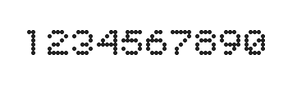 5×6数字点阵字体 ddN56AA1377