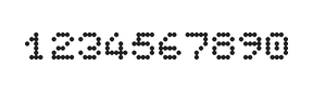 5×6数字点阵字体 ddN56AA1382